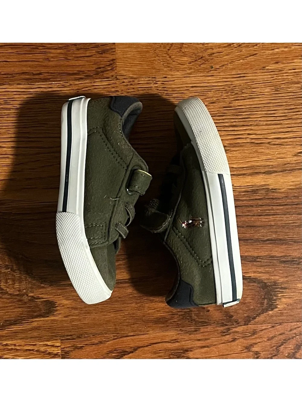 Polo Ralph Lauren Toddler Boys Olive Green Sneakers Size 5